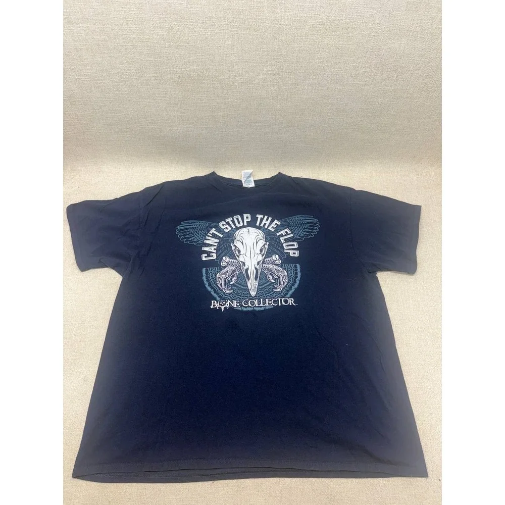 Bone Collector Cant Stop The Flop Turkey Hunting T-Shirt Mens XL Navy Blue Delta